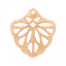 Resin pendant 40mm - Peach blush opal